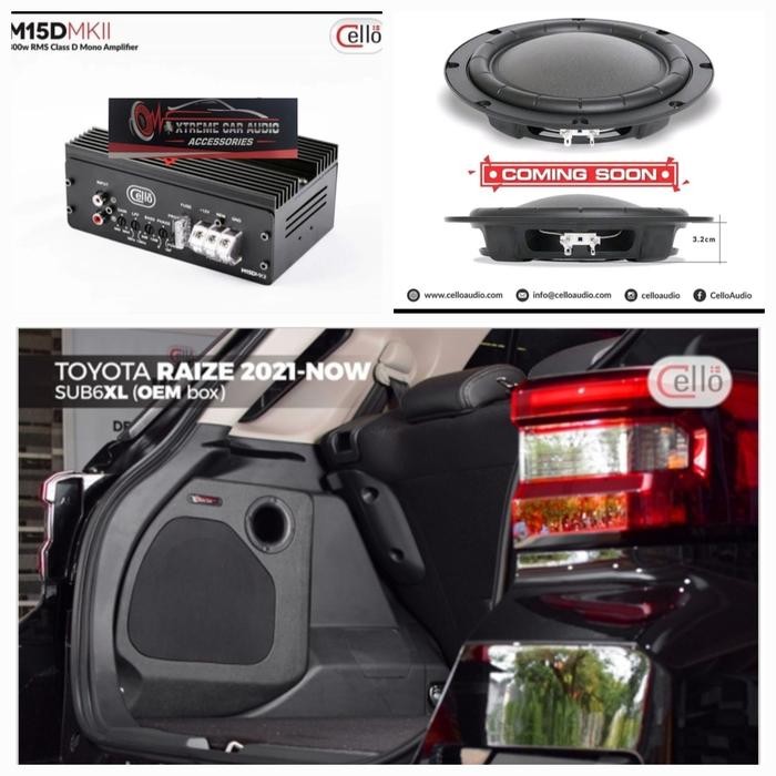Paket Audio Cello Mobil Toyota Raize/ Rocky