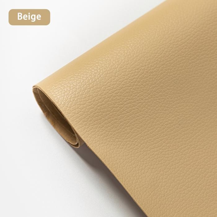 [60x140cm] Sticker Kulit Sintetis  Stiker Kit Sofa  Sticker Kulit Tas - Hitam, 60x140cm