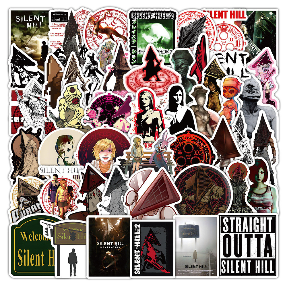 

10/30/50PCS Silent Hill Stickers Suspense Horror Movies Cartoon Sticker Waterproof Decoration Fridge Laptop Guitar Graffiti Toy