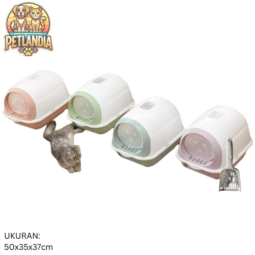 LITTER BOX KUCING TERTUTUP - KOTAK PASIR KUCING - CAT LITTER BOX