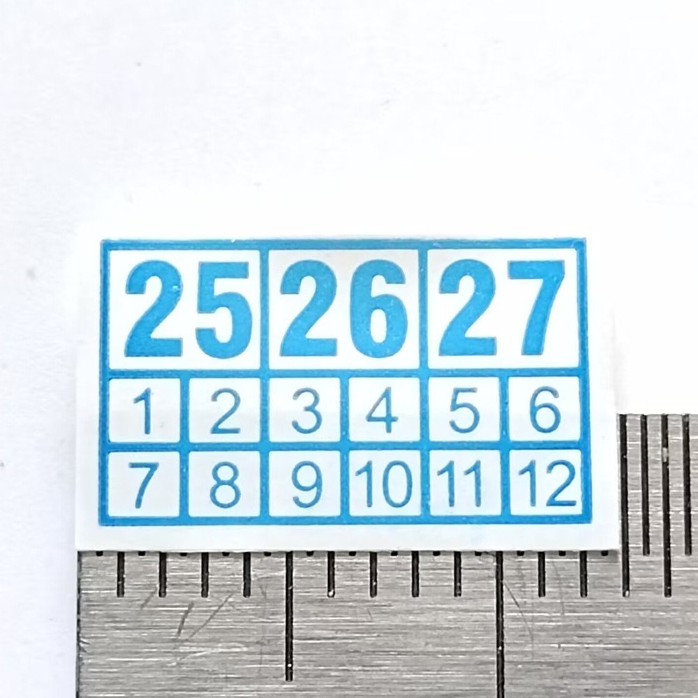 

190pcs 13x8mm Warranty Void Sticker Year 25 26 27 Months Repair Expire Date Removal Proof Stamp Products Security Seal Label