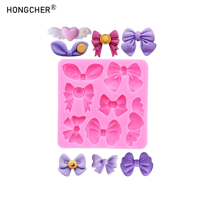 

Bow Headdress Shoes & Clothes Gurkha Resin Jewelry Accessories Drip Mold Chocolate Cake Dessert Decoration Silicone Mould