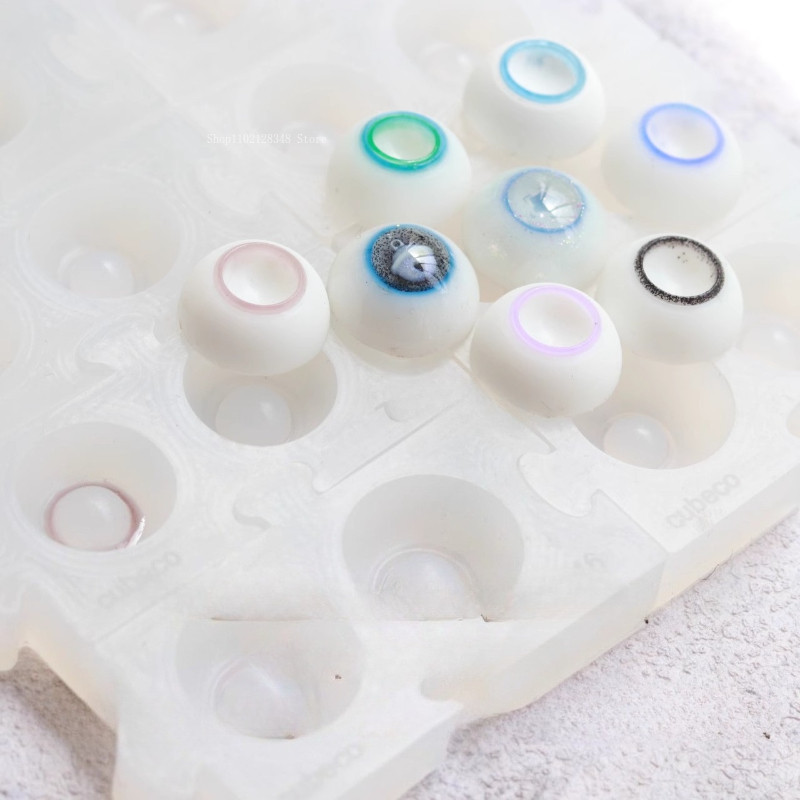 

Bjd Eye Mold Handmade DIY Cartoon Doll and Action Figure Gradient Color Circle Two-color Circle Plaster Hemispherical Eye Mold