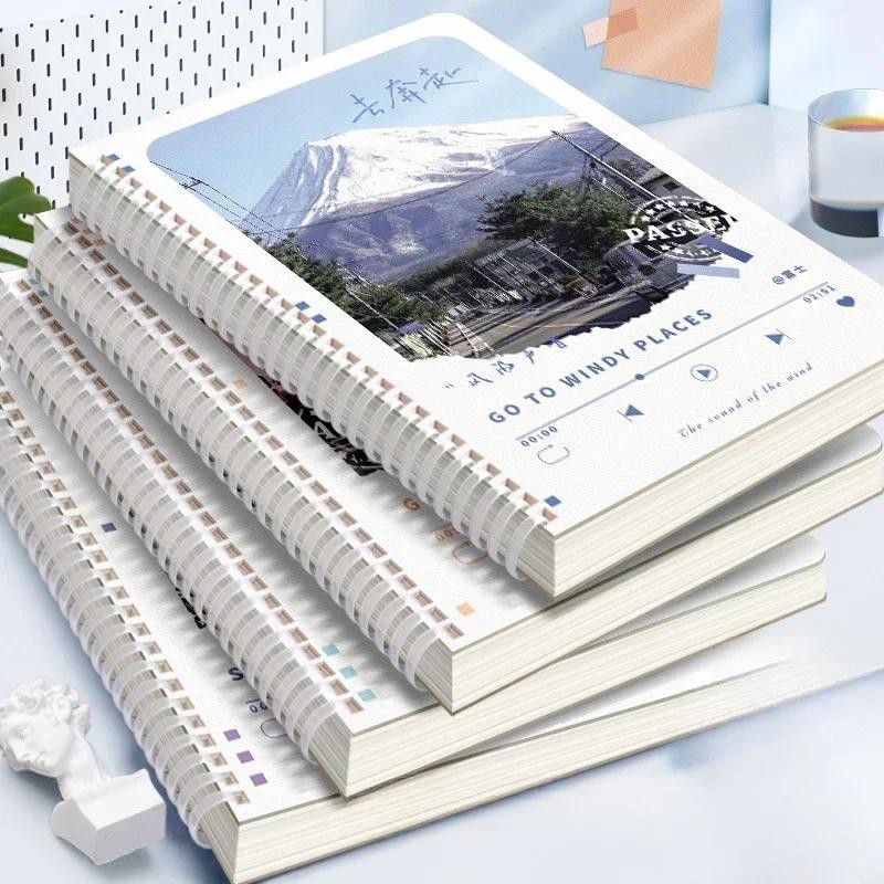 

A5 Soft Coil Thickened Paper Student Horizontal Line Soft Silicone Notebook Notepad Blank Book notebooks for students journal