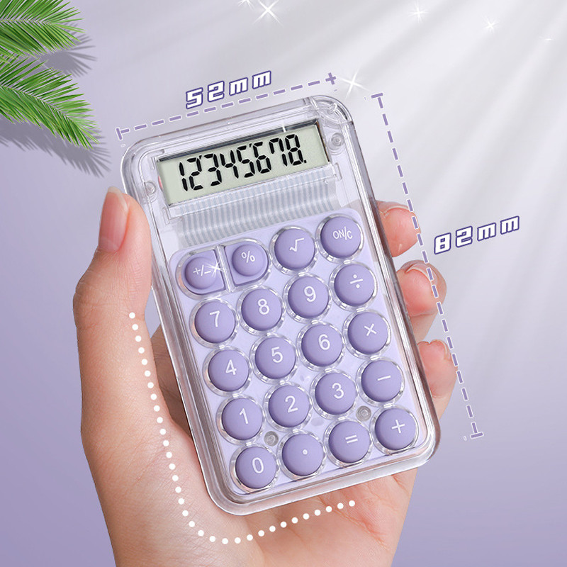

Cute Silent Calculator Mini Version Learning Auxiliary Small Portable Calculator Back To School Supplies Students/Finance