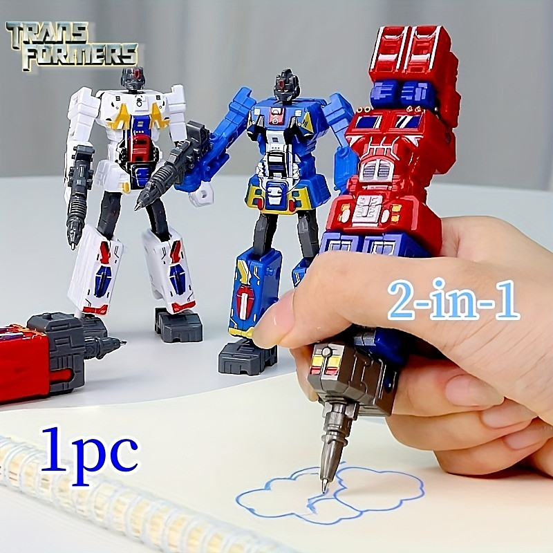 

1 Pena konvertibel Transformers 2-in-1, pena robot yang terbuat dari plastik dan resin tahan lama, tidak memerlukan baterai, desain Decepticon merah dan biru, cocok sebagai hadiah ulang tahun atau hadiah, juga cocok untuk hadiah Natal, Halloween