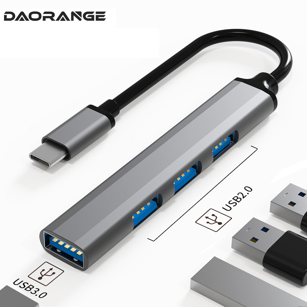 4 in 1 USB C Hub Type C to USB 3.0 Hub Splitter Adapter For MacBook Pro iPad Samsung DELL HP Laptop 