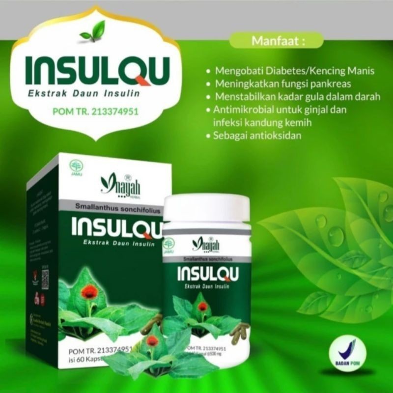 GatotKaca Herbal - INSULQU  KAPSUL EKSTRAK DAUN  INSULIN - HERBAL ALAMI TERBAIK AMPUH MENGOBATI DIAB
