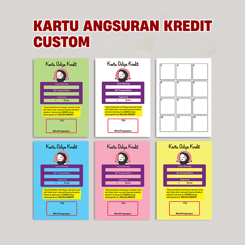 

Kartu Angsuran Kredit Custom