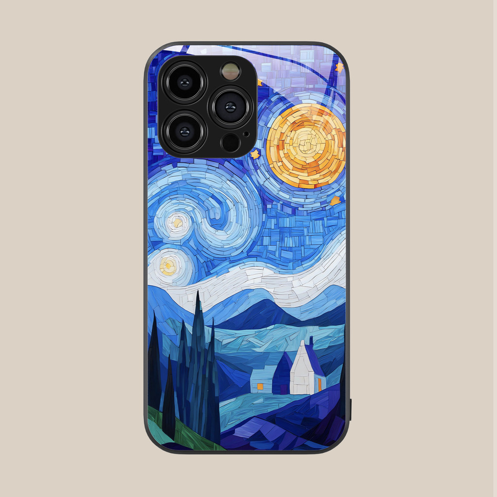 CH808 Premium Case iPhone 16 15 14 13 12 mini 11 Pro Max plus X/Xs/Xr Lukisan Van gogh