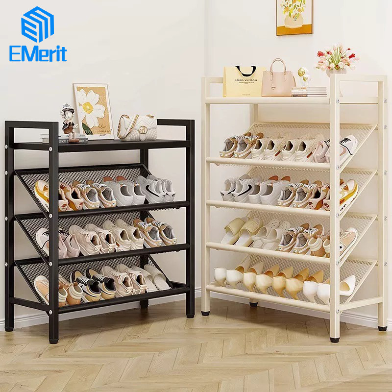 SHOB.SHOP Rak Sepatu Besi Besar Kokoh Rak Sepatu Stainless 5 Susun Tempat Sepatu Kokoh Rak Susun Ser