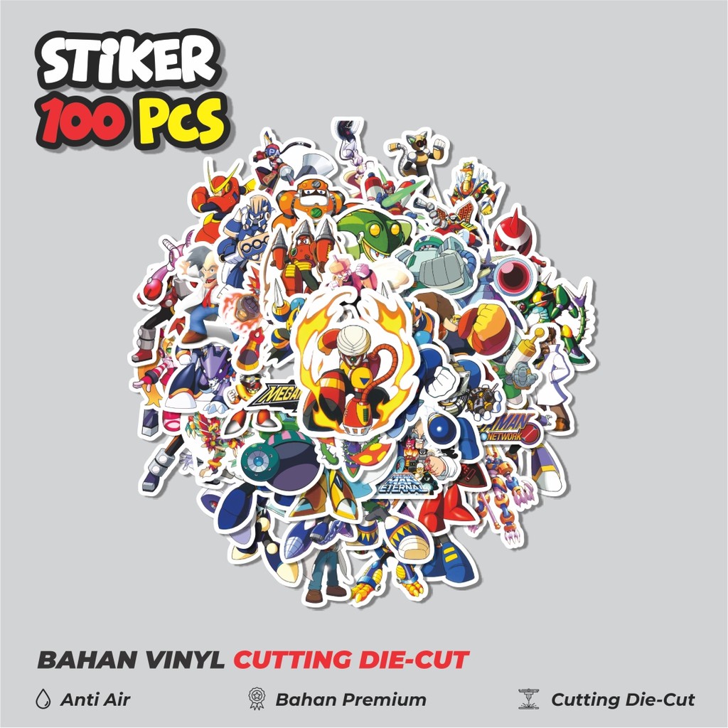 

Terbaru! 50 pcs Stiker Capsom Series Megaman Universe Character Mix 2 Dekorasi Lucu Kreatif untuk Notebook, Skateboard, HP