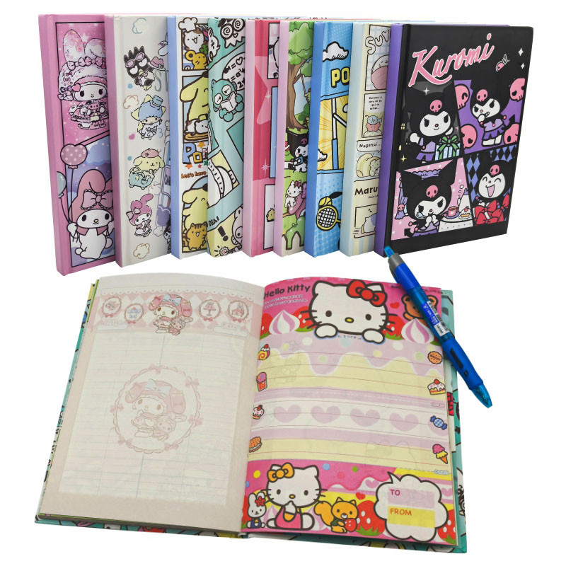 

Sanrio Hello Kitty Hangyodon Cartoon A5 Hard Cover Full-color Painted Inner Pages Notebook Student Cute Color Printing Notebook