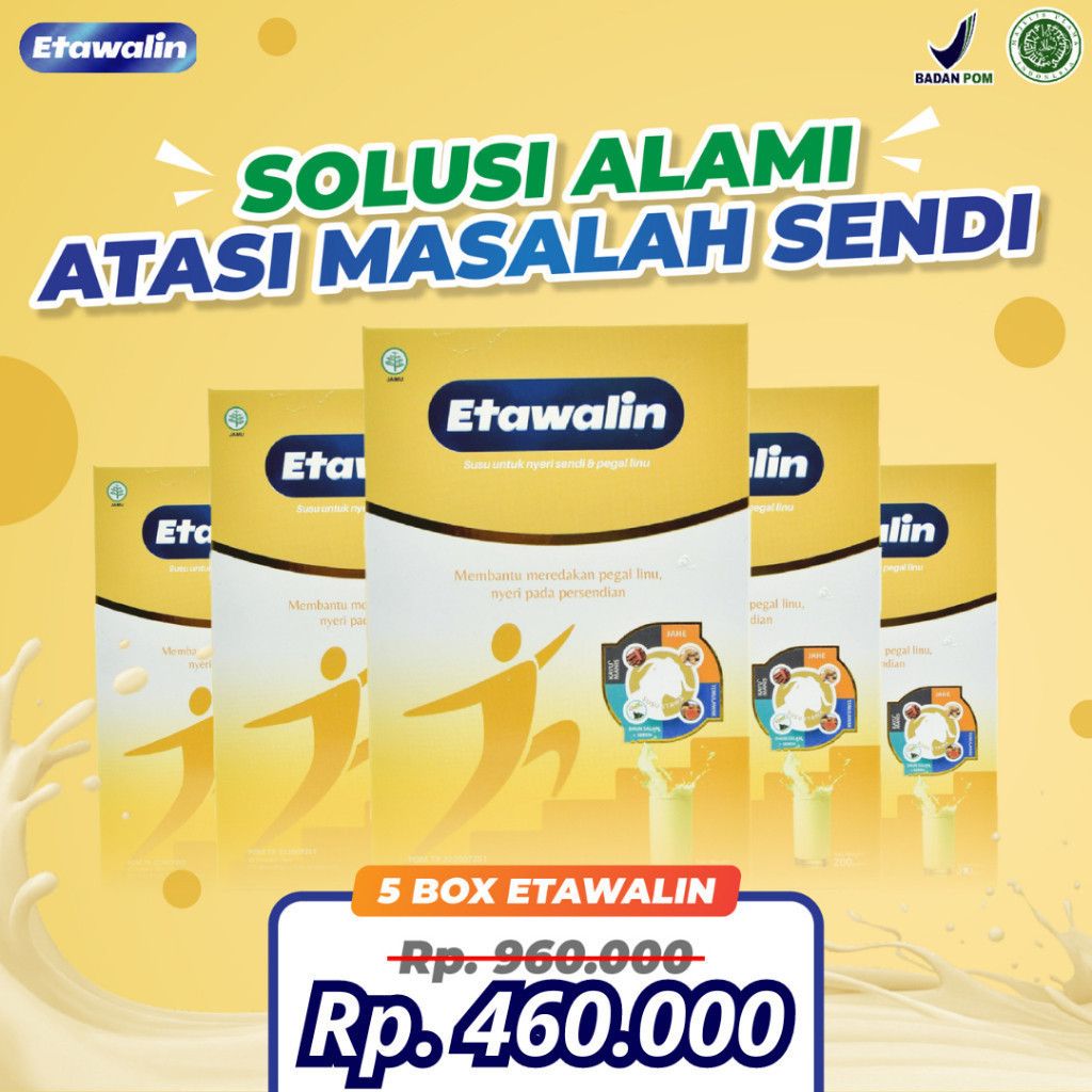 

PROMO PAKET 5 BOX Etawalin – Susu Etawa Atasi Masalah Nyeri Sendi Pada Tulang Dan Rematik Asam Urat
