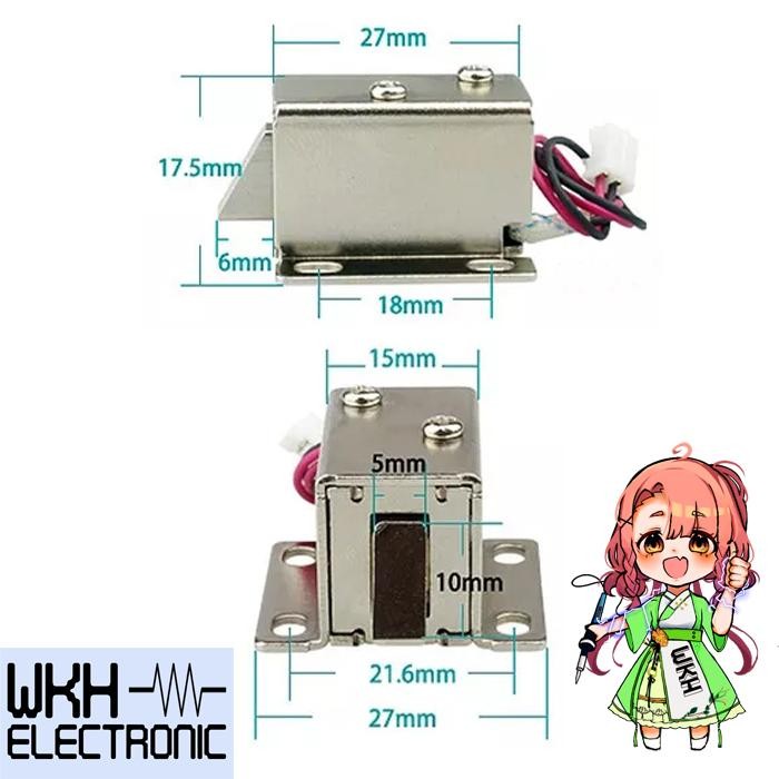 

DV83...!!! Solenoid Door Lock Mini 12VDC 350mA Pengunci Pintu Elektrik Kecil