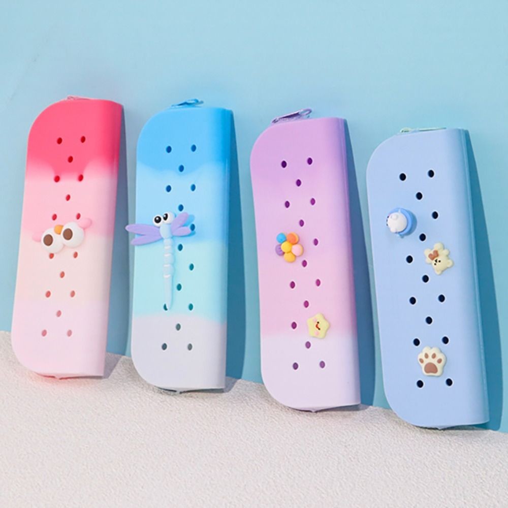 

Multifuncional DIY Pen Bag Silicone Large Capacity Pencil Case Dirt Resistant Stationery Organizer School Office