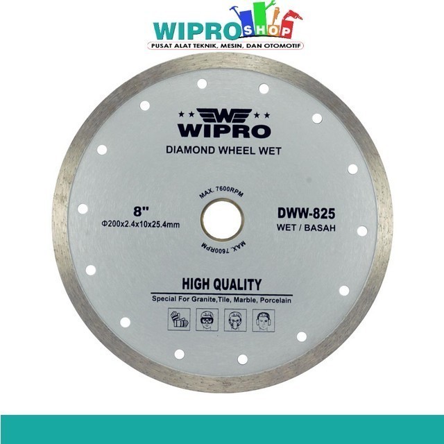 pemotong keramik mata gerinda potong keramik Wipro D. Wheel Wet DWW-825(200x2.4x10x25.4mm)