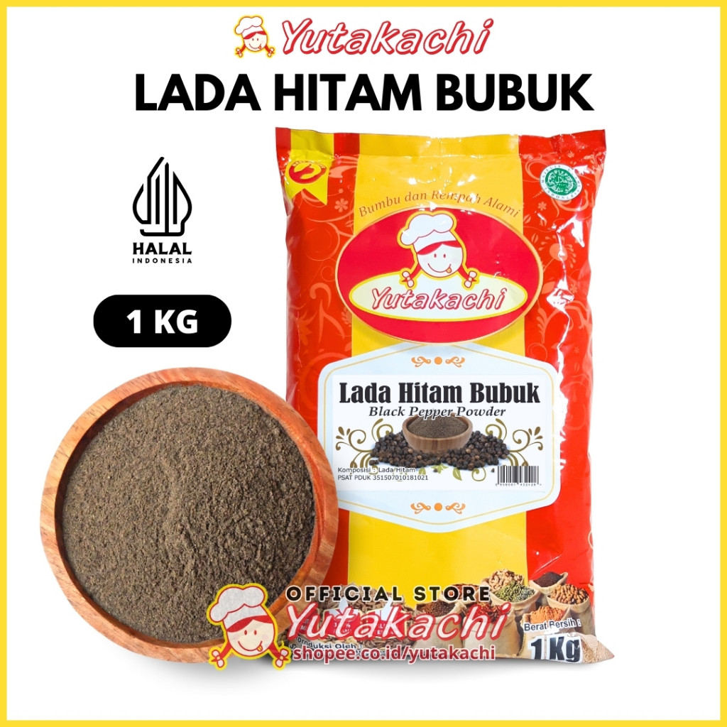 

Lada Hitam Bubuk 1Kg Yutakachi Murni / Bubuk Merica Hitam / Black Pepper Powder