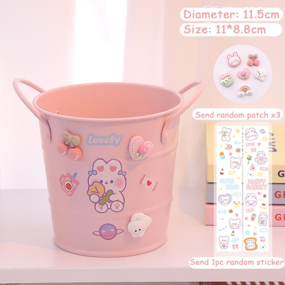 

Desktop Storage Box Creative Art Pen Holder Pencil Cup Personalized Pencil Cup Bucket Cute Creative Pink Bucket Pencil Holder