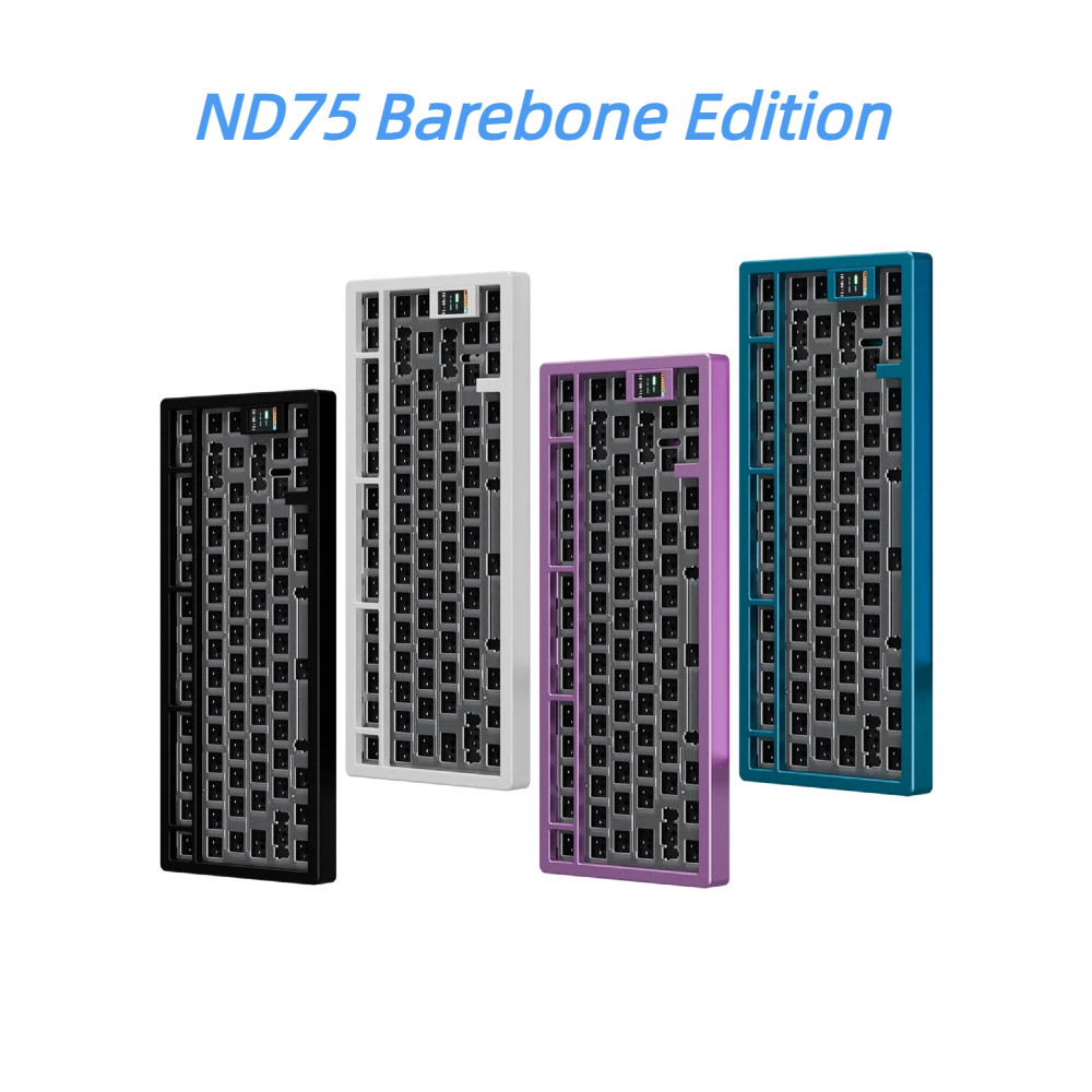 Chilkey ND75 Keyboard Barebone Kit, Aluminium Wireless Mechanical Custom Gaming Keyboards Barebone E