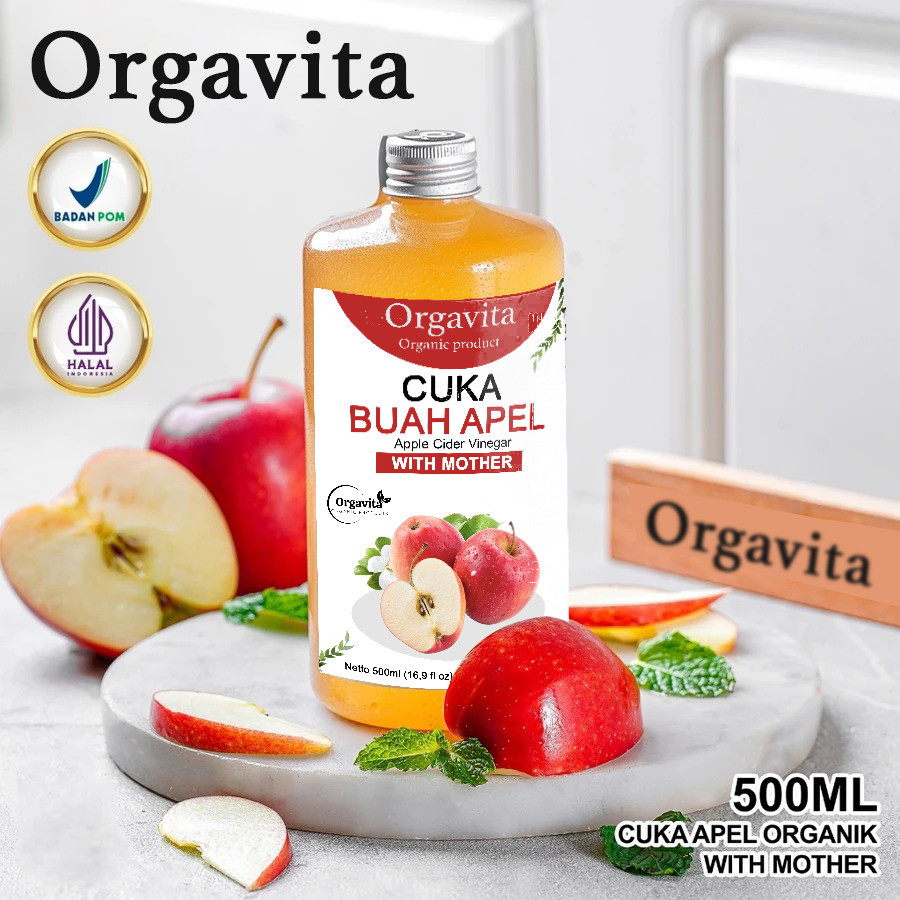 

Cuka Apel With Mother Organik 500ml - Apple Cider Vinegar Asli