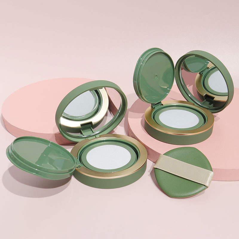 

1pcs Portable Plastic Air Cushion Box Container With Puff Mirror Cosmetic Sifter Jar Travel Makeup Accessories