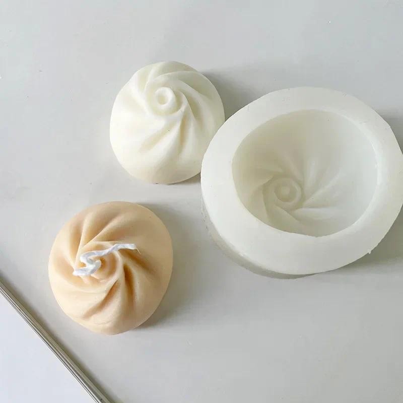 

3D Bao Zi Candle Silicone Mold Baozi Dumpling Aroma Epoxy Resin Mold DIY Handmade Soap Candle Making Home Decor
