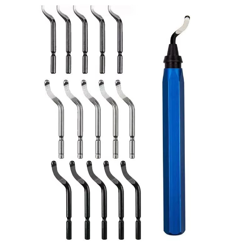 

11-pack HSS deburring scraper stainless steel hole trimmer 360 degree rotating deburring tool metal plastic trimming knife