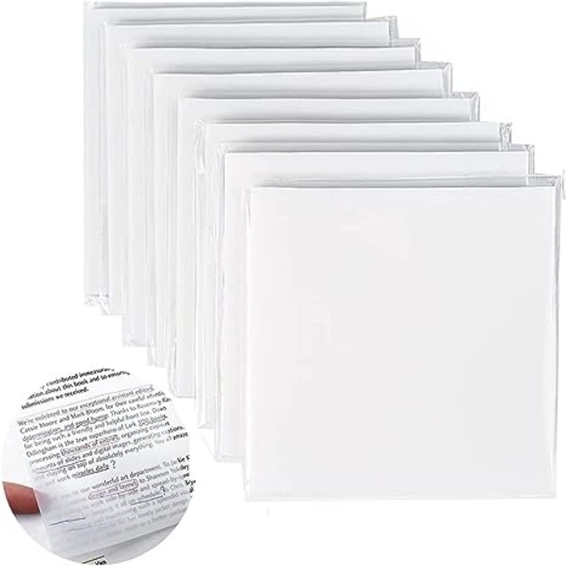 

400 Sheets Transparent Sticky Notes Pad , See through Self-adhesive Sticky Notes Pads for Book Annotation, Office, School