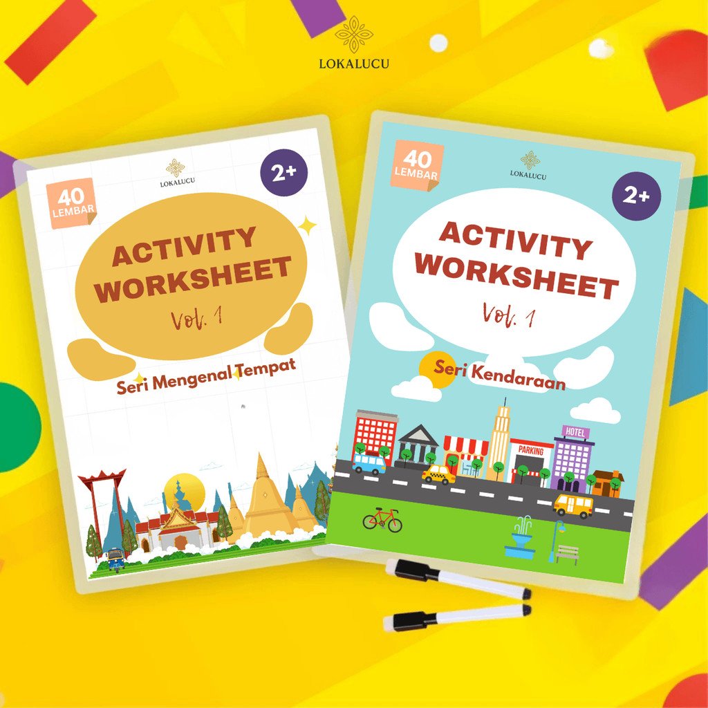 

Anak Belajar Seru dengan Buku Mewarnai & Worksheet A4 HVS Tebal Tema Kendaraan dan Tempat