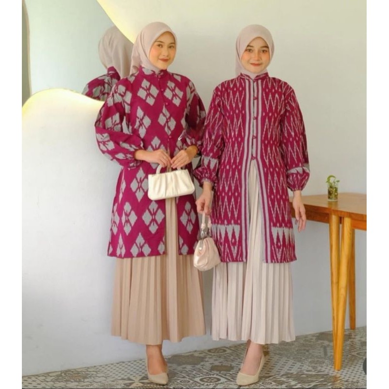 TUNIK CESILA TENUN - TUNIK TENUN - ATASAN WANITA MODERN