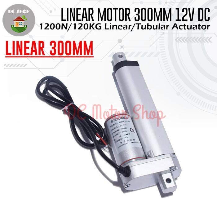 Linear Motor 300mm 12V DC 5mm/s 1200N / 120KG Linear/ Tubular Actuator - Linear 300mm