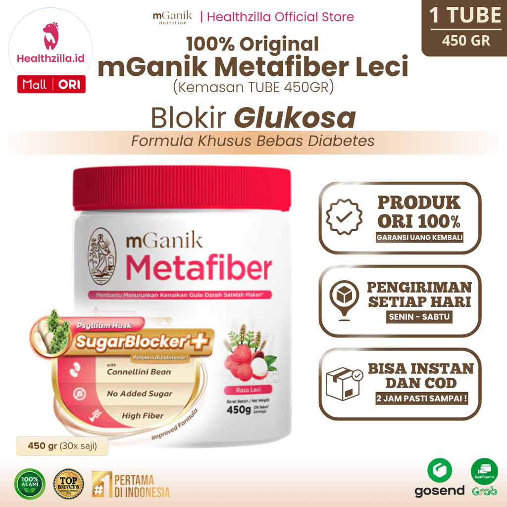 

mGanik Metafiber Leci 1 TUBE - Makanan Serat Pengganti Sarapan Untuk Diabetesi