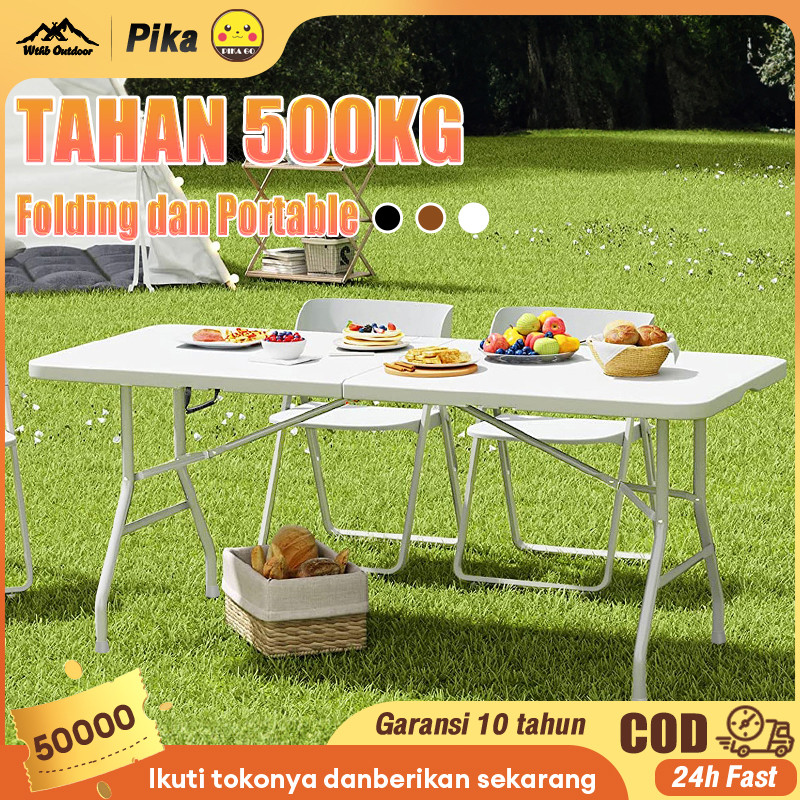 Meja Lipat Meja Lipat plastik Meja Lipat Outdoor Meja Serbaguna besar Makan Meja