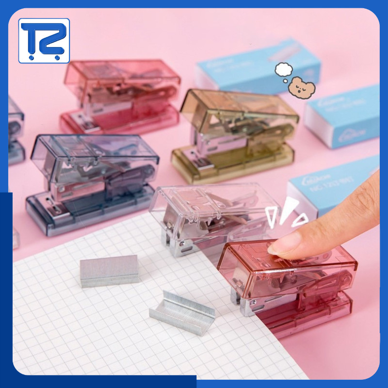 

Staples Mini Transparan Unik Free Refil Isi Stapler Sekolah Transparan Portable ATK014