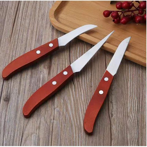 PISAU GARNISH / PISAU UKIR SET 3 IN 1 / PISAU UKIR BUAH / PISAU CARVING / PISAU UKIR STAINLESS STEEL