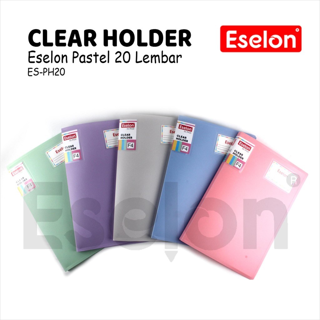 

♚Clear Holder Warna Pastel / Clear Holder 20 Lembar Eselon ES-PH20♚