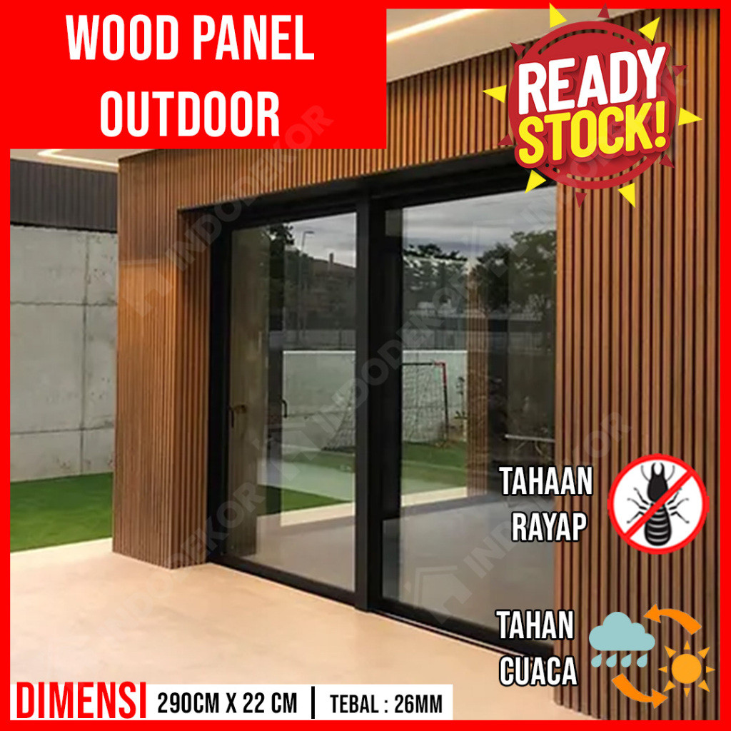 WPC WALLPANEL OUTDOOR / WALL PANEL WPC MOTIF KAYU OUTDOOR