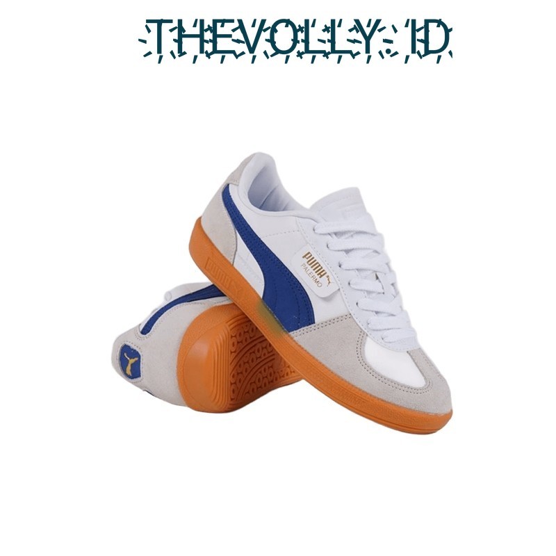 Sepatu Puma Palermo White Blue Gum BNIB Original / Sneakers Pria