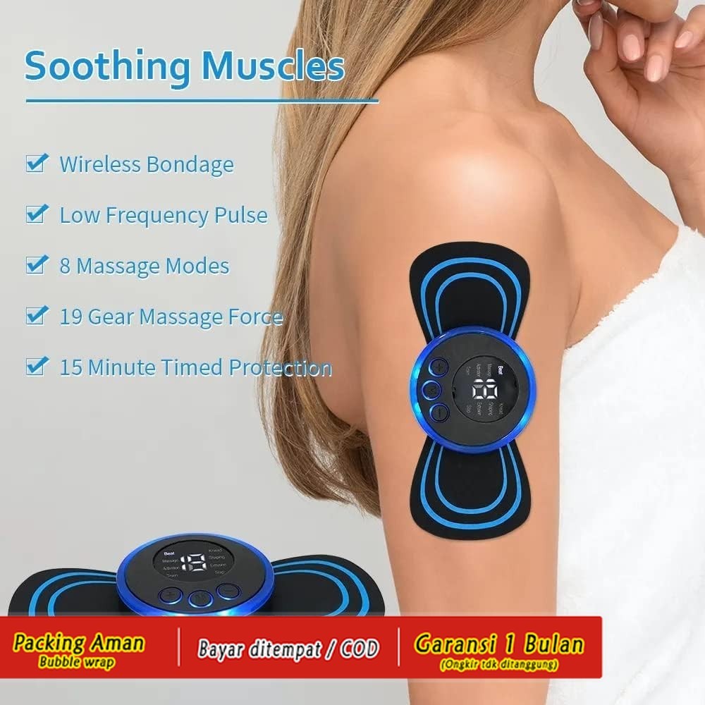 Alat Pijat Leher Tempel Getar EMS Elektrik Terapi nyeri Otot Electric Massager Nyaman Praktis