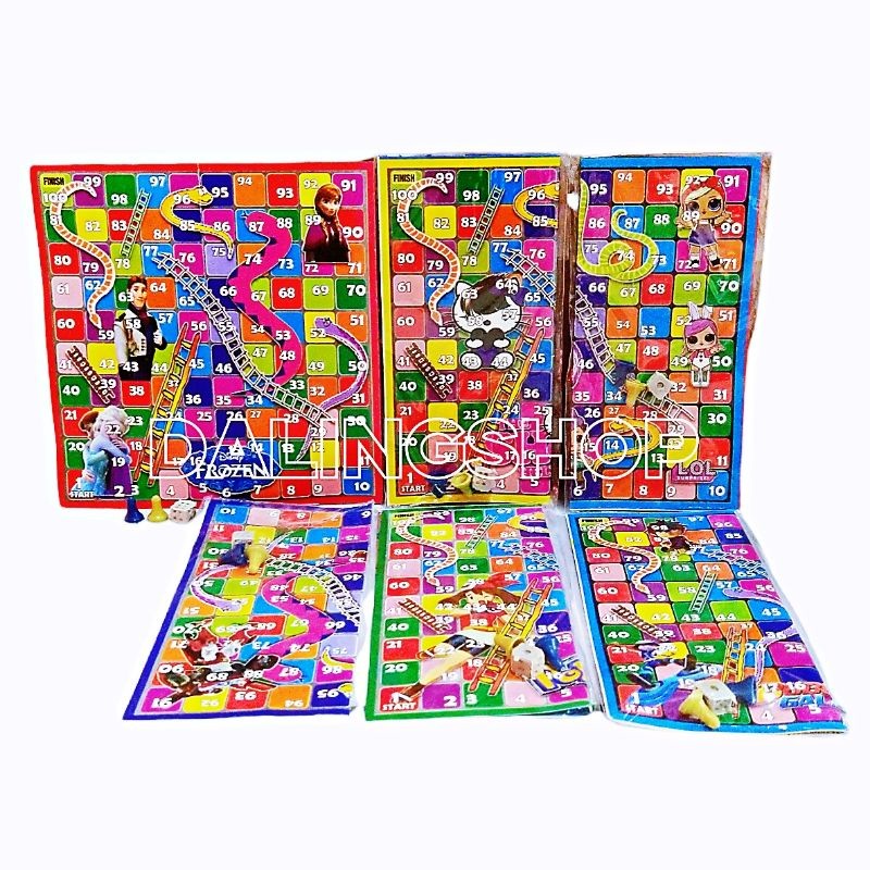 Dalingshop / Ular Tangga Mini KECIL 17x14cm / Ular Tangga Mainan Anak dan Dewasa / Mainan Penghilang