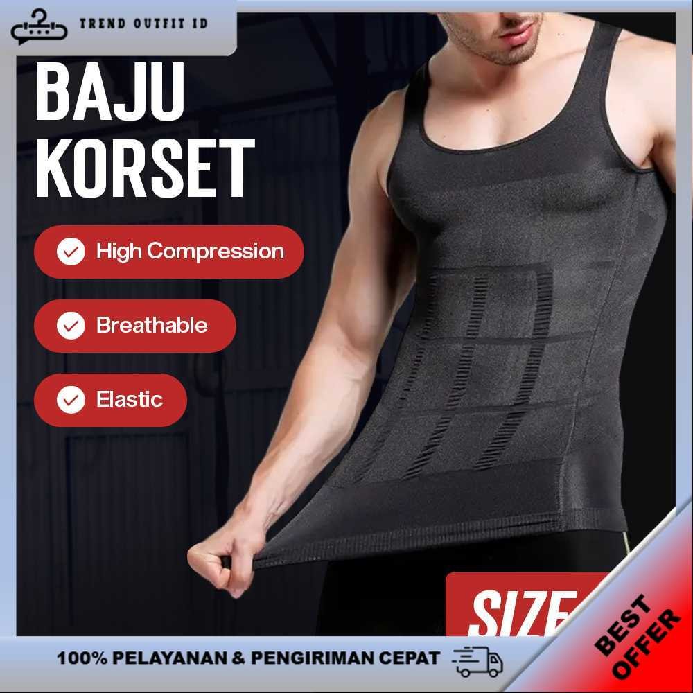 Baju Singlet T-Shirt Korset Pembentuk Tubuh Body Shaper - YB-76 [TREND Outfit ID]