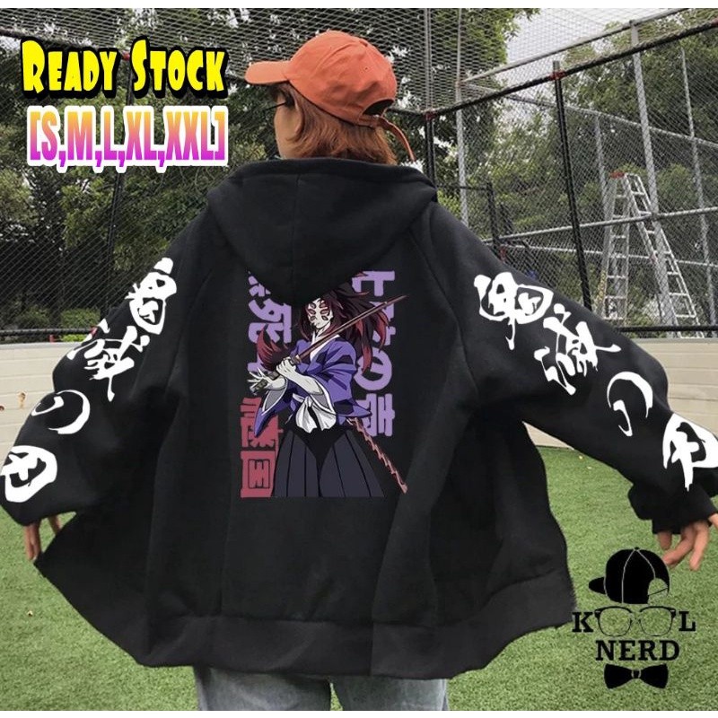 JAKET Kokushibo demon slayer hoodie - jacket zipper unisex Demon slayer