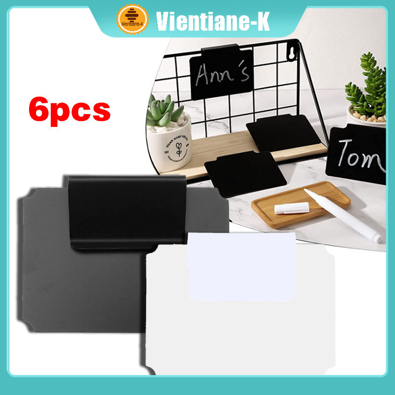 

6Pcs Mini Blackboard Clip / Label Harga Klip Papan Tulis Untuk Penyimpanan Tanda Pemegang