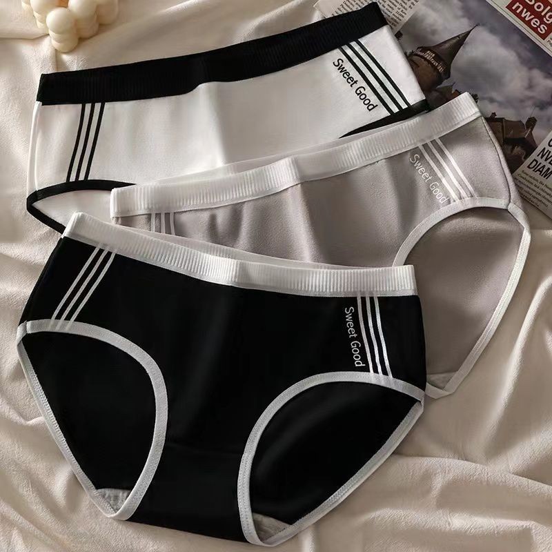 Reika -CD Celana Dalam Wanita Katun Haode Motif Lucu Hitam Putih CD25