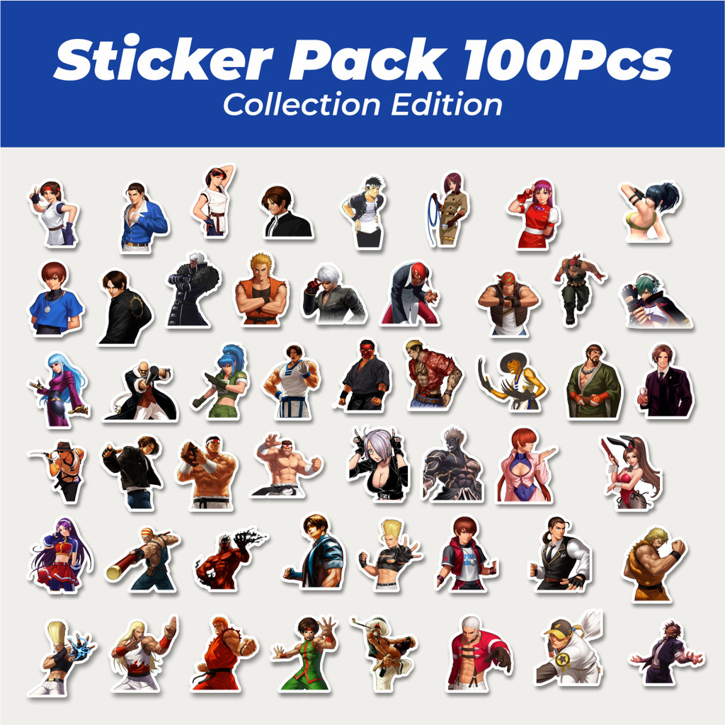 

Hot Stiker Game Series King Of Fighter Character Mix 6 Lucu Anti Air Stikers Berperekat Waterproof Sticker Decal Buat Motor Helm Buku Journal Koper Casing HP Laptop Botol Minum