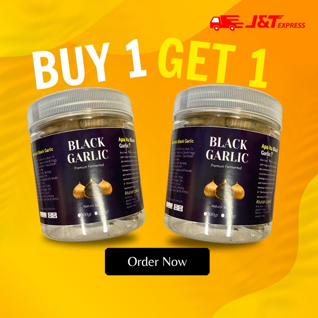 

Promo Buy 1 Get 1 Black Garlic Tunggal 250gram , Bawang Hitam Tunggal Arsy Organik