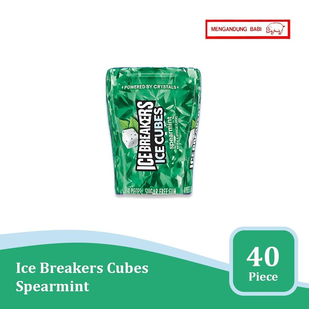 

Ice Breakers Ice Cubes Spearmint 40 Pieces - permen dingin import USA