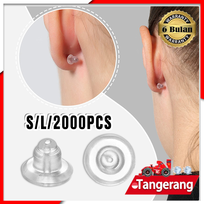 2000pcs Karet Giwang Pantat Anting / Penutup Anting / Penahan Giwang Karet / Tutup Belakang Tindik K