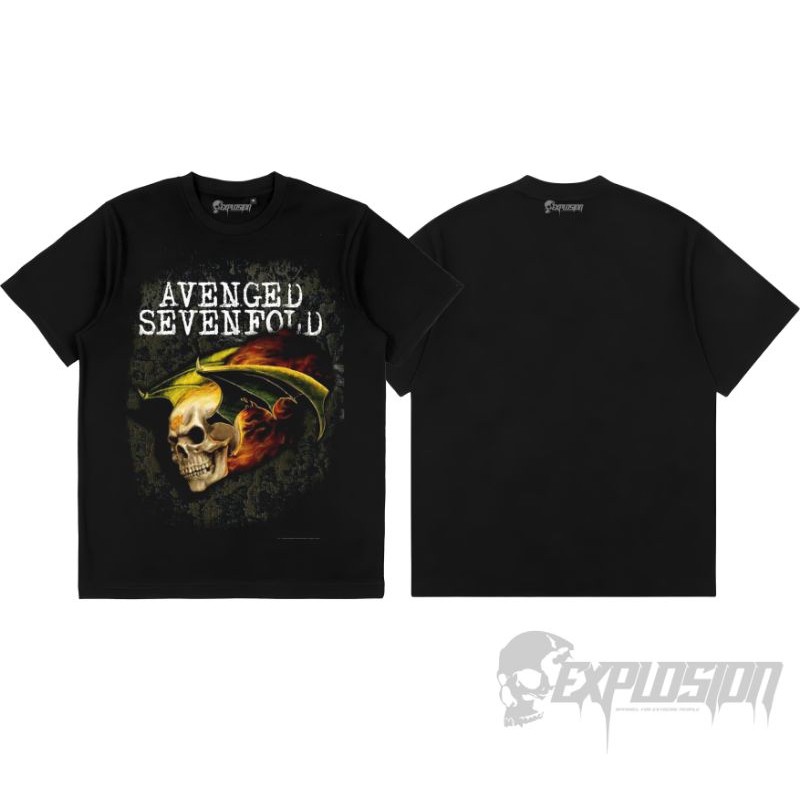 Tshirt Band AVENGED SEVENFOLD - BAT WING Unisex Regular fit Cotton 24s Dewasa Bahan Tebal
